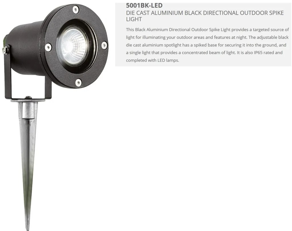 Tarus LED cu Proiector pentru iluminat exterior Outdoor 5001BK-LED SRT