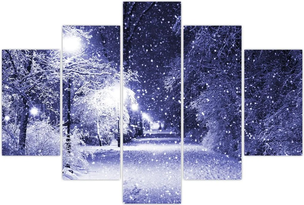 Tablou - Noaptea magică de iarnă (150x105 cm)