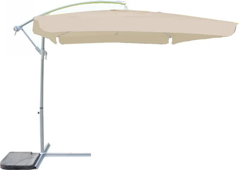 Umbrela pentru terasa SPH, patrata, structura metal, 250x250 cm, crem