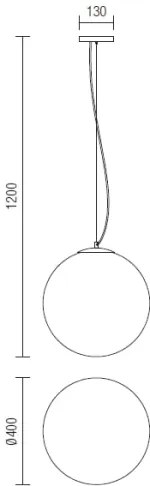 Lustră pe cablu Redo 01-1066 OLA 2xE27/42W/230V