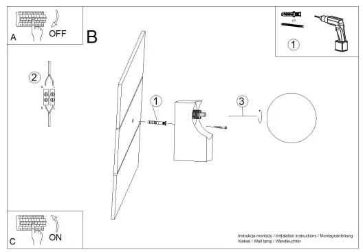 Aplică Sollux SL.1682 BULBO 1xG9/8W/230V fag/alb
