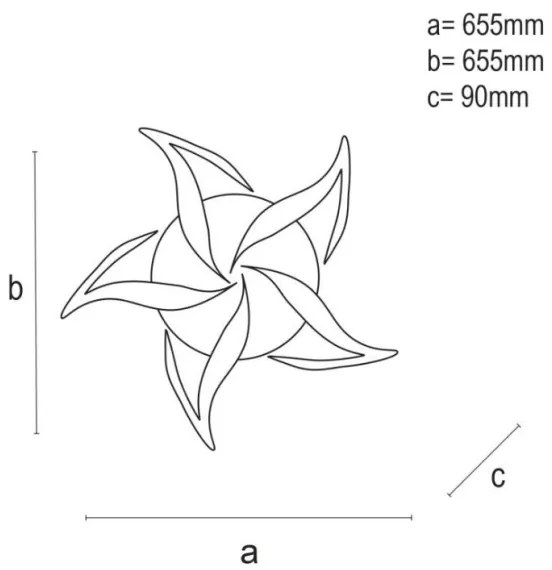 Lustră LED dimabilă aplicată Brilagi TWIST LED/55W/230V 3000-6500K alb + telecomandă