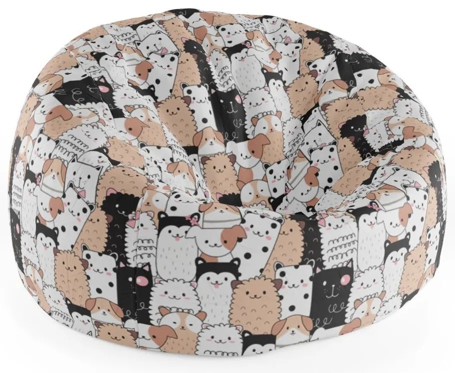 Sac de șezut Cocoon animăluțe drăguțe, colorat