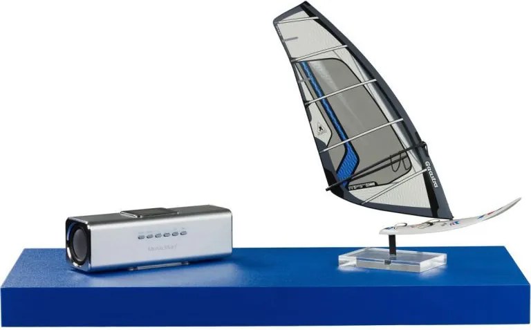 Raft de perete stilist Volato, 80 cm, albastru