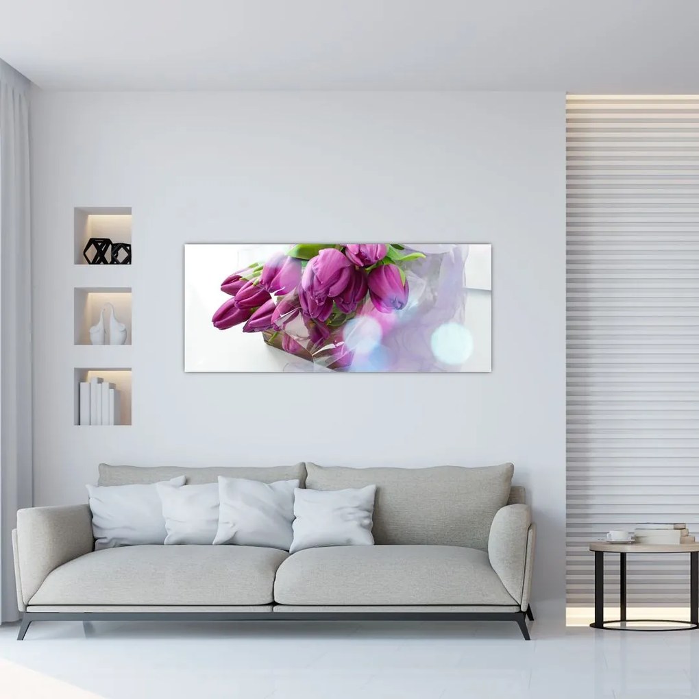 Tablou - buchet de lalele (120x50 cm)