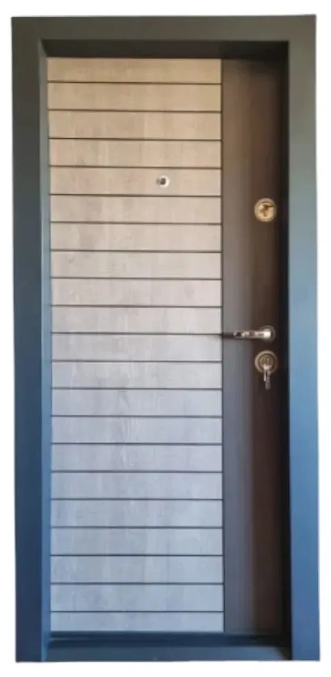 Usa metalica de apartament cu izolatie si vizor Novo Doors First Class NDFC19, Deschidere Stanga Dreapta, Dimensiune 200X88 cm, Tabla 1.2 mm, Kit