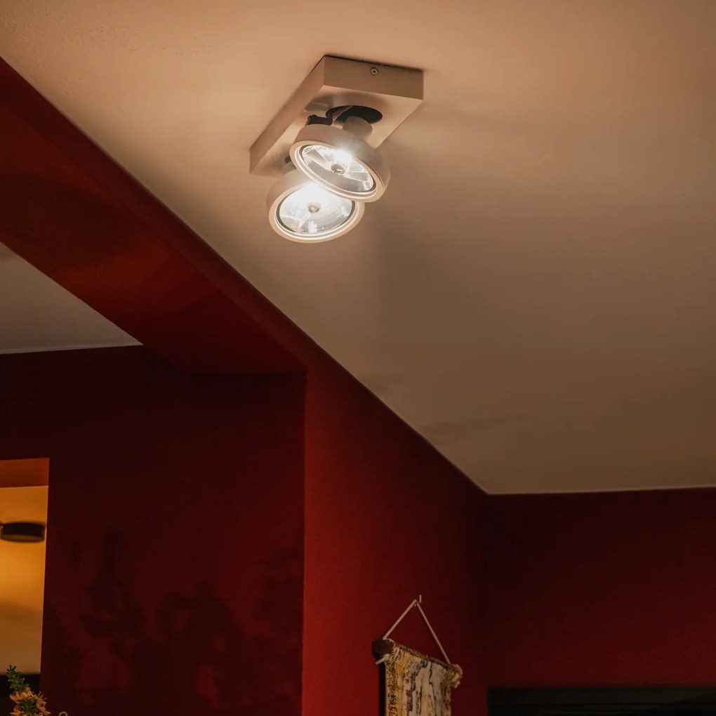 Spotlight modern alb rotativ și înclinabil - Ga 2