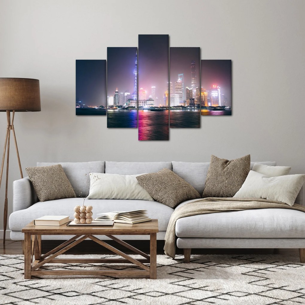 Tabloul Shangai nocturn (150x105 cm)