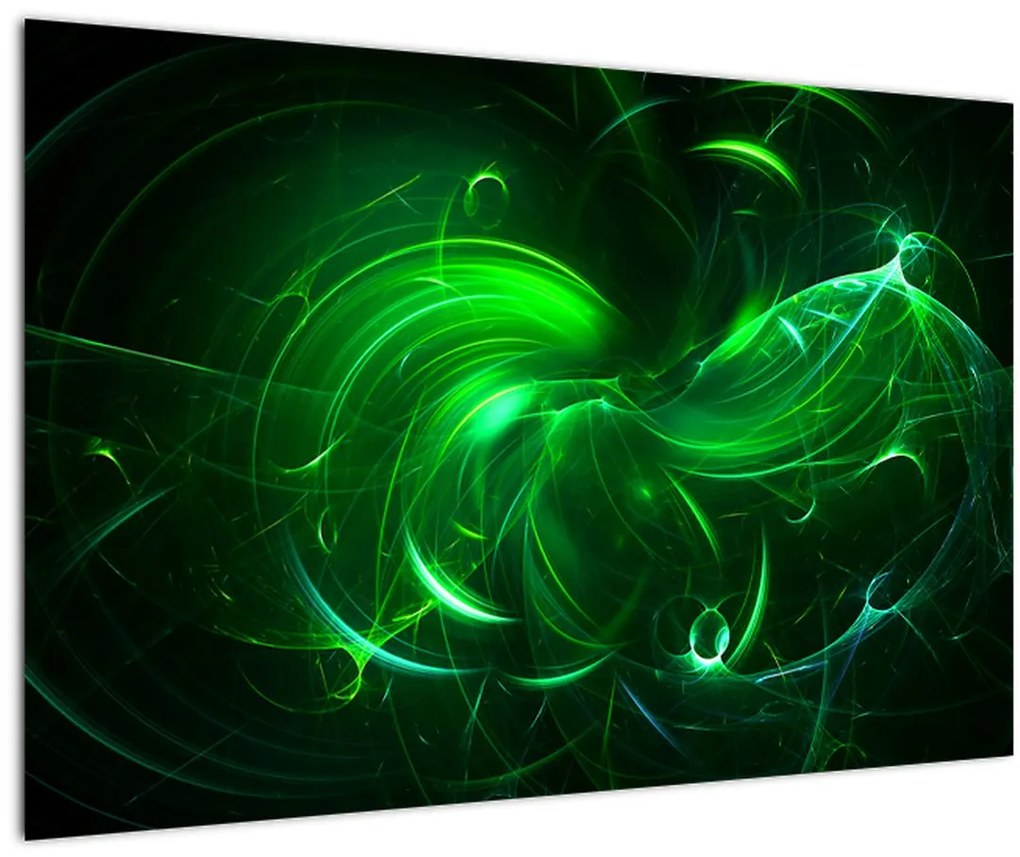 Tablou - abstracție verde (90x60 cm)