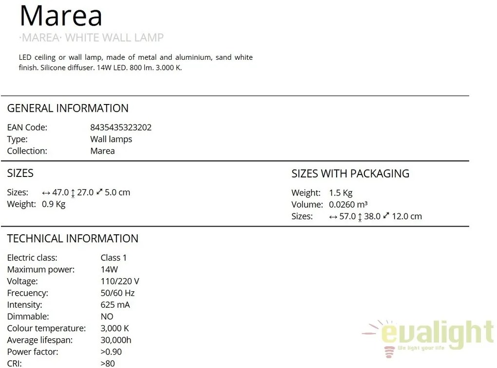 Aplica LED decorativa perete / tavan design modern Marea SV-723955
