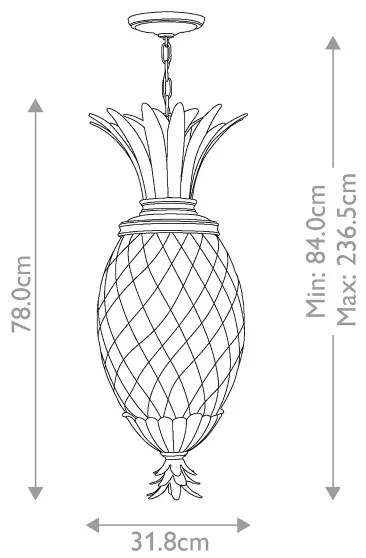 Lustră pe lanț Hinkley HK-PLANT4-P-PL PLANTATION 4xE14/40W/230V argintiu