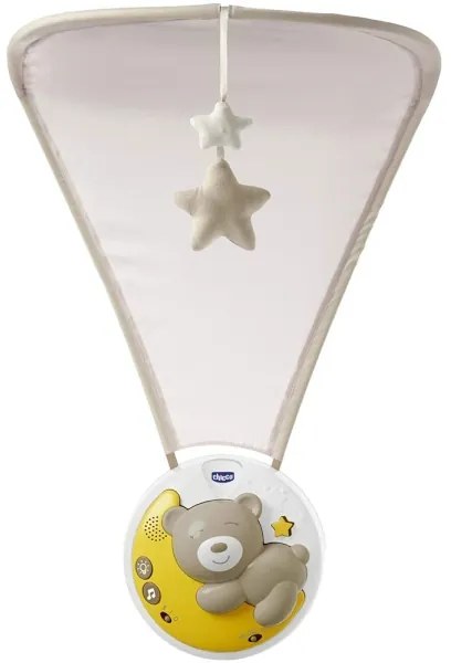 Chicco NEXT2MOON 3v1 proiector cu melodii, 3xAA, gri, pentru pătuț