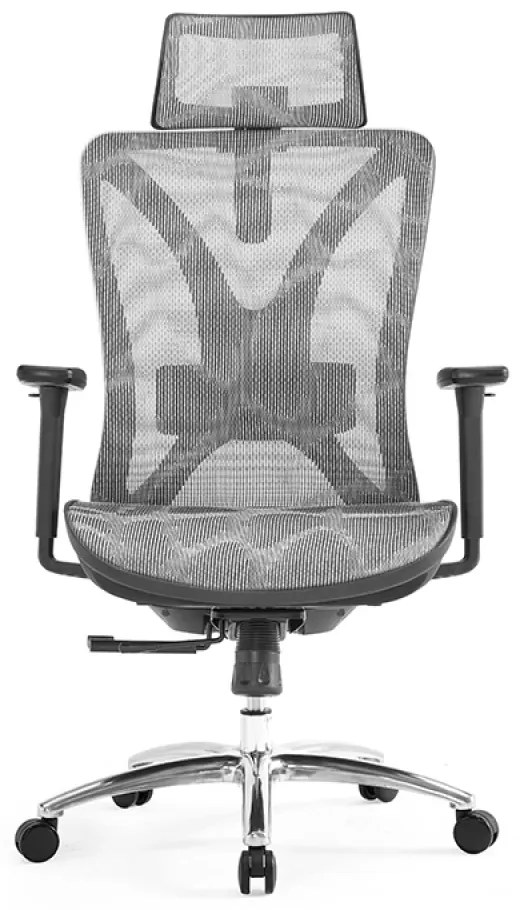 Scaun ergonomic Prima-H, sezut translatie, Full Mesh, Gri