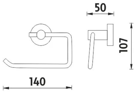 Suport de hârtie igienică NIMCO UN 13055-26 UNIX crom lucios
