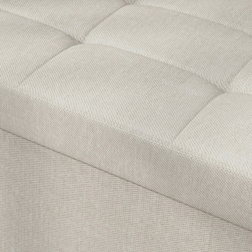 HOMCOM Banc de depozitare pouf de depozitare pliabil bout de lit repose-pieds cu capac capitonat 76L x 38l x 38H cm crem | Aosom Romania