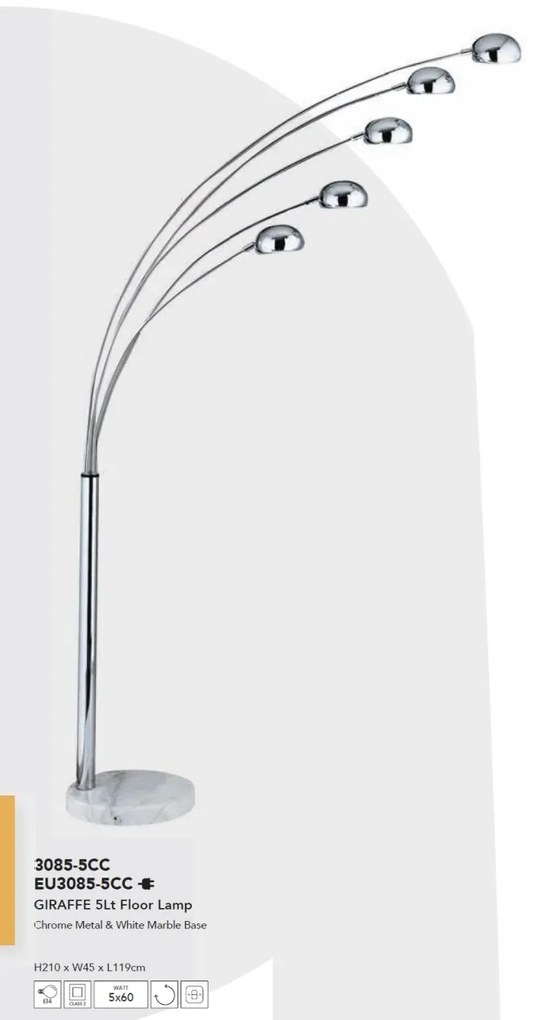 Lampadar/Lampa de podea design modern Giraffe 5L
