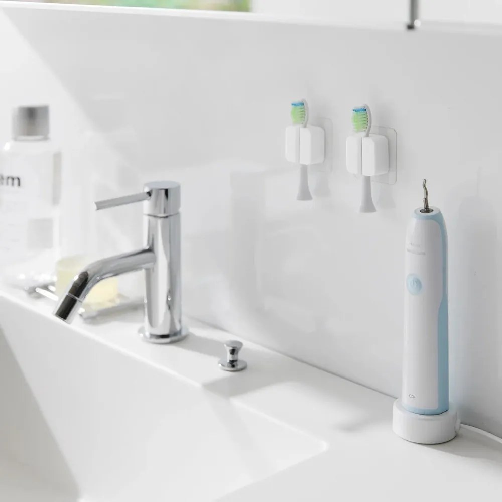 Set de agățătoare multifuncționale alb 2 buc. din silicon Film Hook – YAMAZAKI