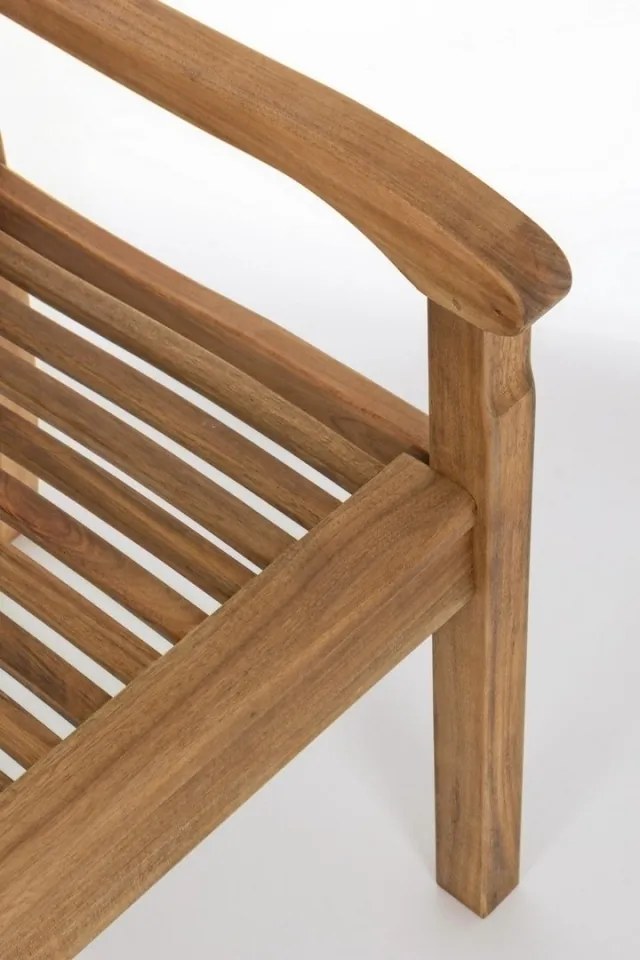 Bancă din lemn de acacia cu doua locuri, maro natural, 120x60x88 cm, Noemi Yes