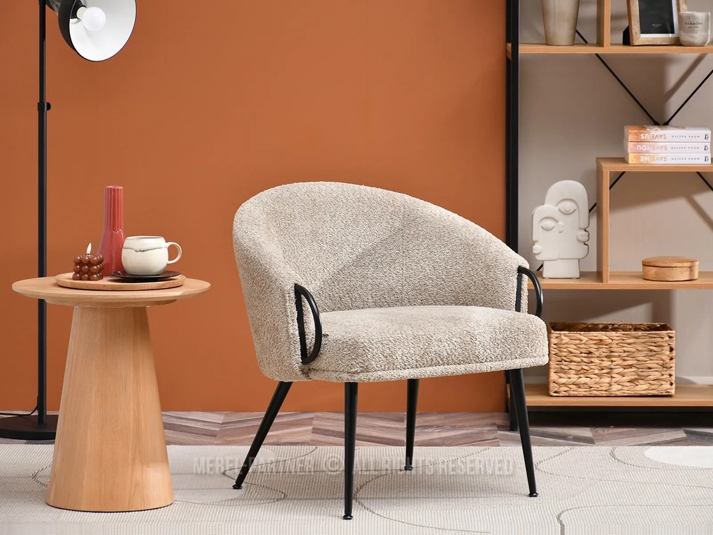 Fotoliu Carma F (bej închis + negru). Promo -19%. 1109977