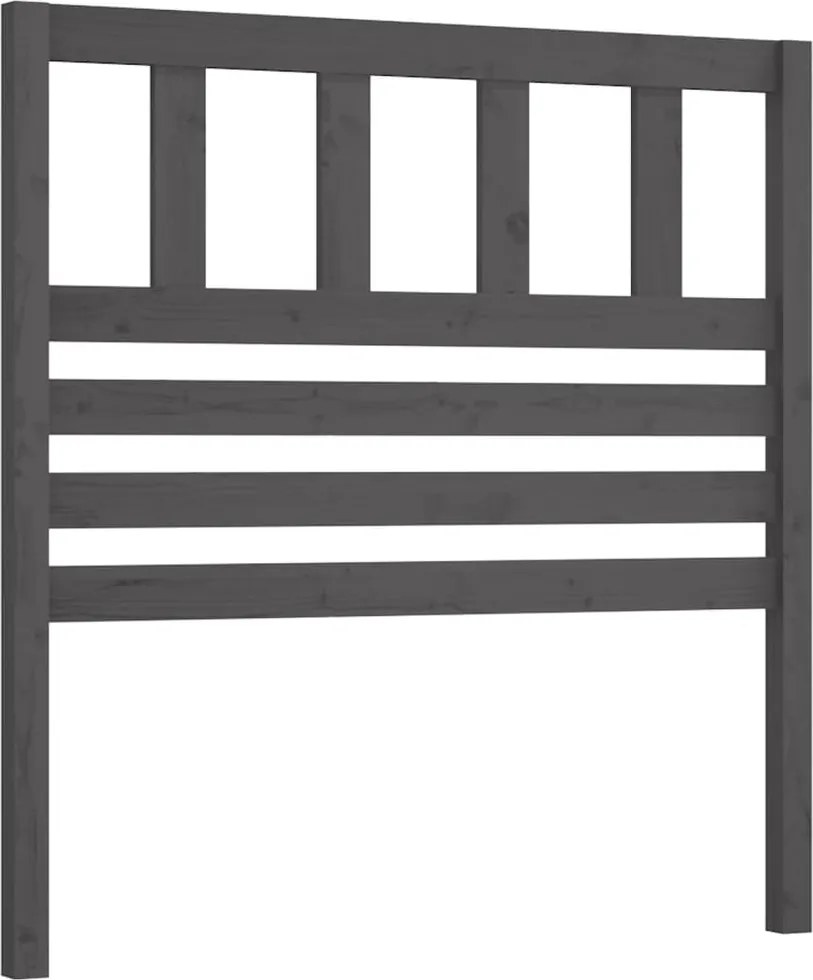 vidaXL Tăblie de pat, gri, 106x4x100 cm, lemn masiv de pin