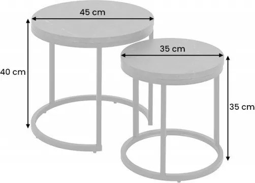 Set de 2 masute design modern Elegance