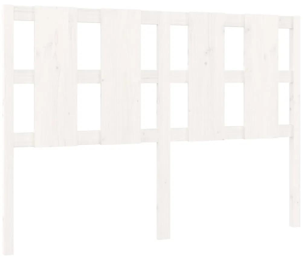 817991 vidaXL Tăblie de pat, alb, 145,5x4x100 cm, lemn masiv de pin
