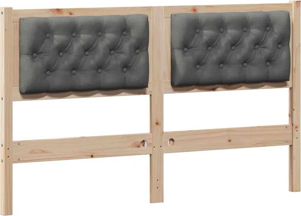 vidaXL Tăblie cap Altele maro și gri închis 150 cm Lemn masiv de pin