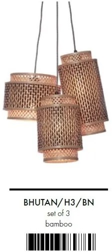 Lustra eco din bambus Bhutan/3-Shades bl/nat