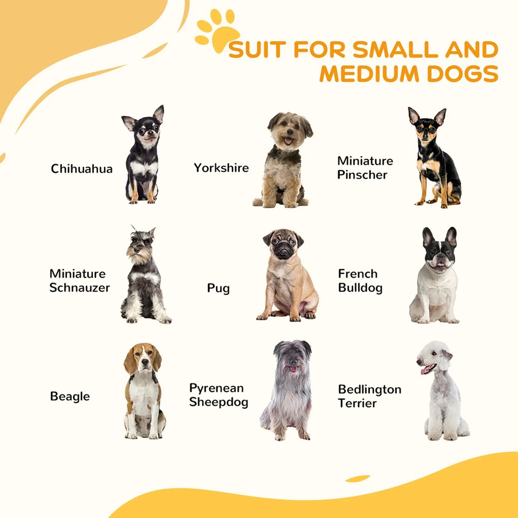 PawHut Poartă de Siguranță Autoînchidere pentru Câini, Montare Ușoară prin Presiune, Ideală pentru Spații Mici și Mijlocii, Alb | Aosom Romania
