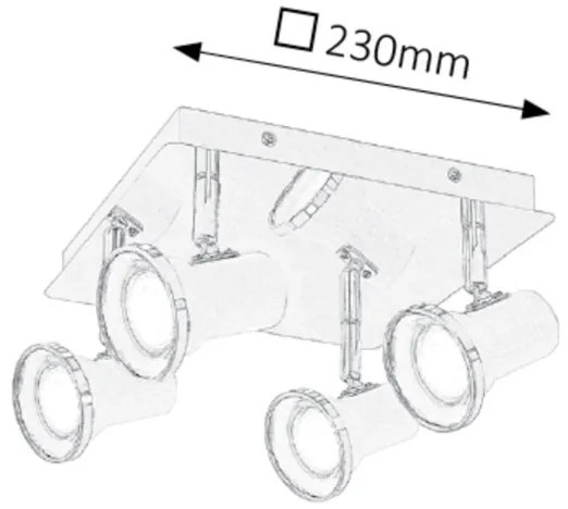 Rabalux 5500 - Spot baie STEVE 4xGU10/4,5W/230V