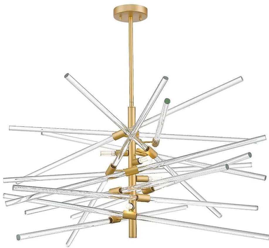 Zuma Line P0599-06A-V7AC - Lustră pe tijă REYKJAVIK 6xG9/42W/230V aurie