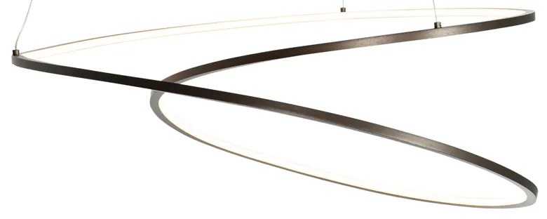 Lampă pendant de design bronz 72 cm inclusiv LED cu dimmer în 3 trepte - Rowan