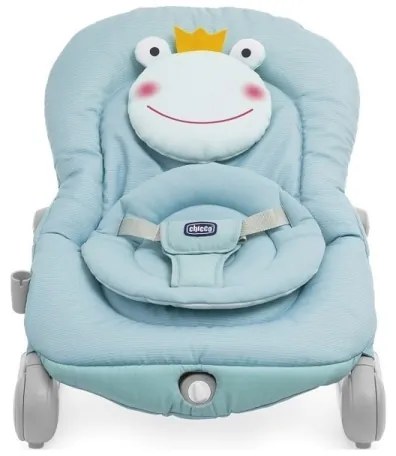 Chicco - Șezlong BALLOON Froggy pentru bebeluși, cu vibrații și melodii, 2xAA + 1xLR20, albastru