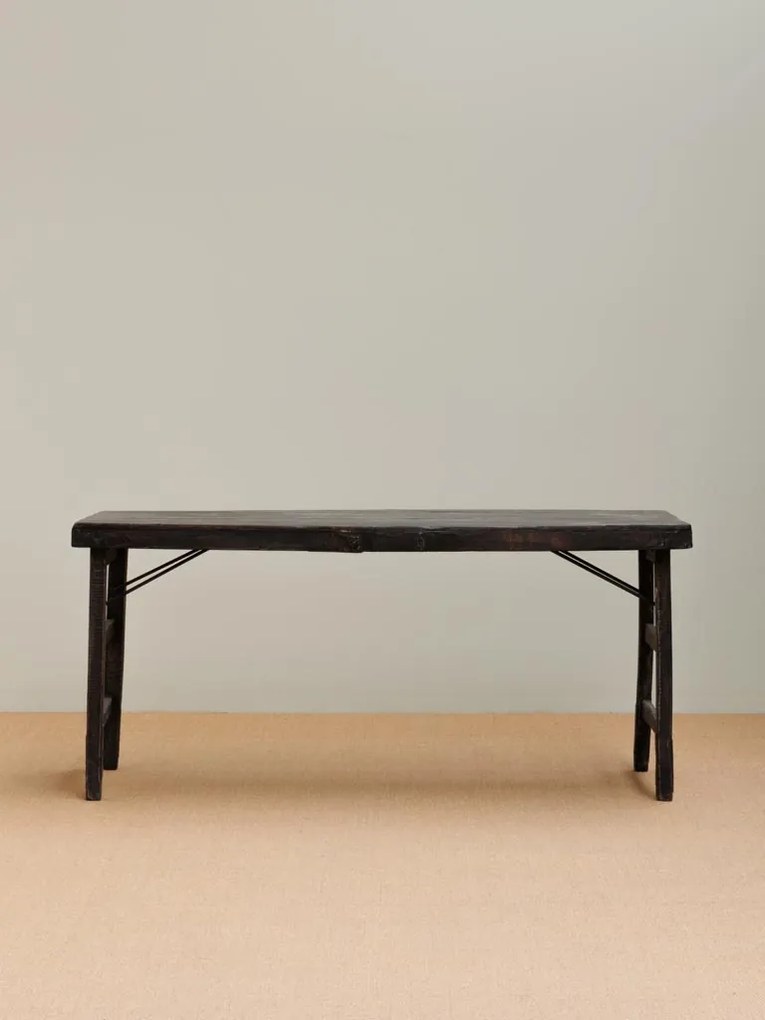 Consola pliabila, din lemn de tec, aspect rustic, Agatha