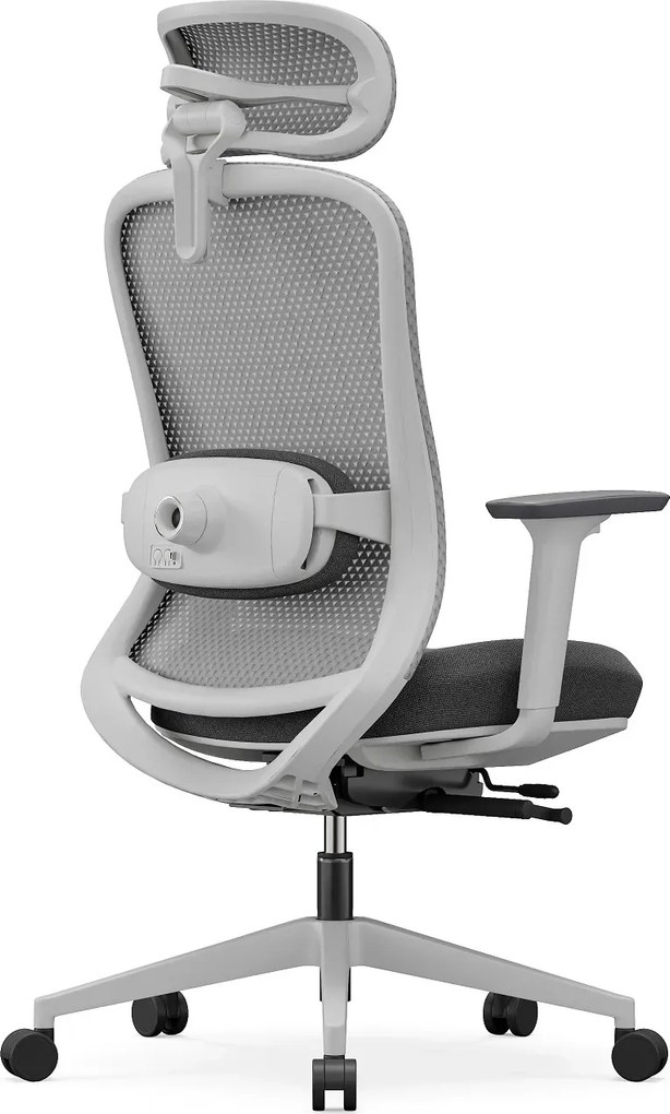 RESIGILAT- SYNO-HG Scaun ergonomic, suport lombar cu Masaj, sezut translatabil, cotiere 3D, tetiera 2D, Mesh/textil, Gri