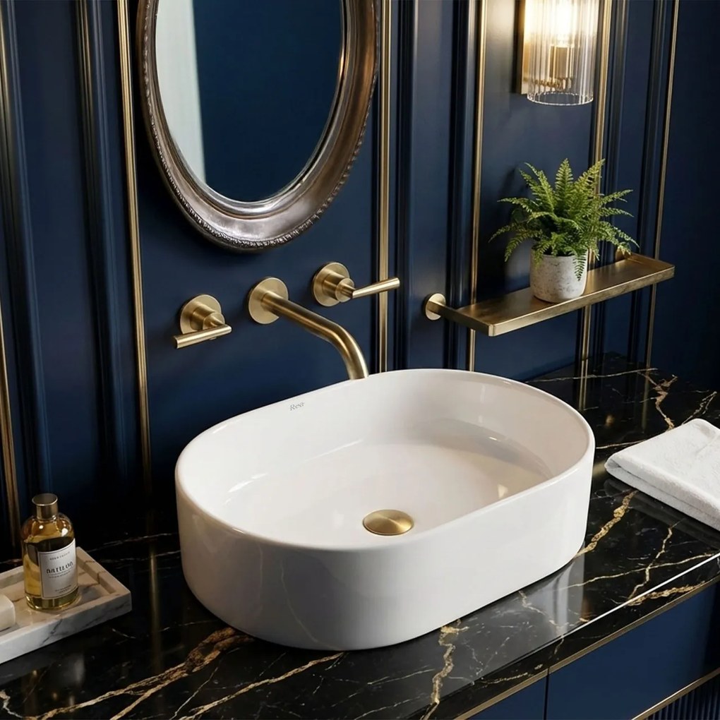 Lavoar ceramic pentru blat Rea Nadia 46
