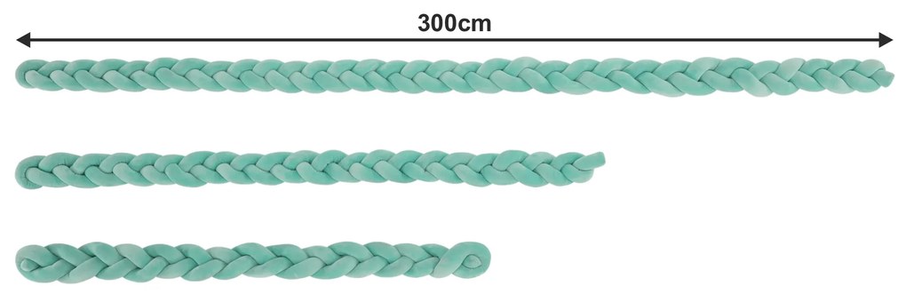 Apărătoare pentru pătuţ, mentol, 300 cm, MINKO TYPE 3