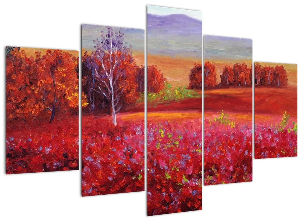 Tablou - Peisaj roșu (150x105 cm)