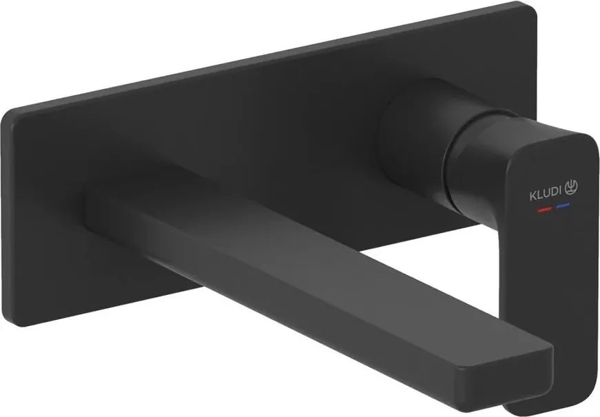 Baterie lavoar incastrata Kludi Renon monocomanda finisaj negru mat fara corp ingropat