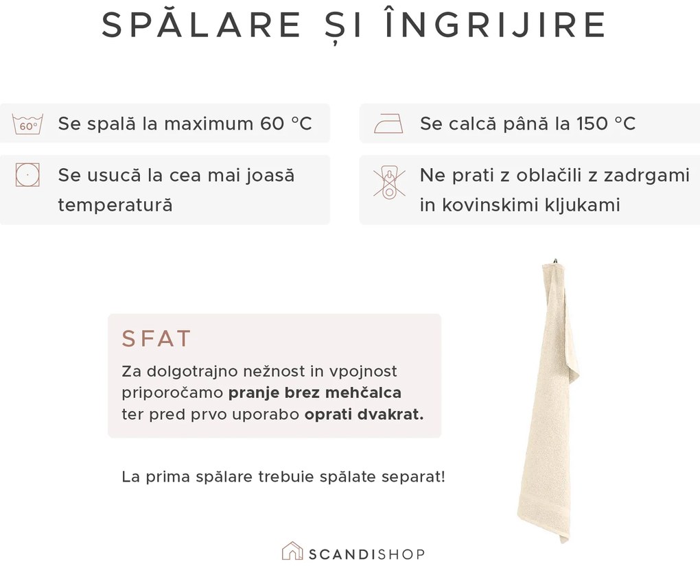 Prosop CLARYSSE ELEGANCE 70x140 cm albastru deschis, 100% bumbac