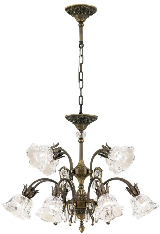Candelabru cristal design lux LA BOHEME D-76cm 12L old patina
