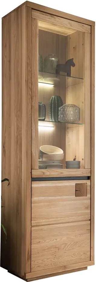 Vitrină lemn masiv I Urban Loft, 65 × 205 × 40 cm - stanga