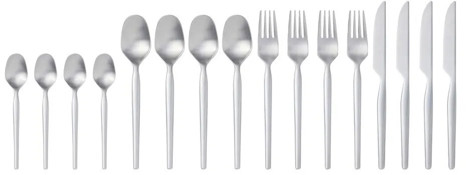 Tacâmuri argintii din oțel inoxidabil 16 buc. Dorotea – Gense