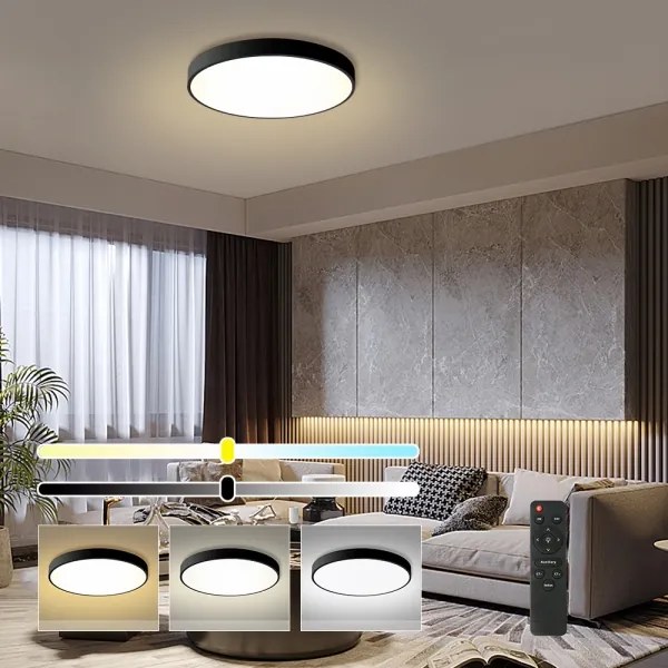 Brilagi - Lampă LED dimabilă POOL LED/60W/230V 3000-6000K Ø 60 cm negru + telecomandă