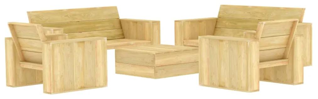 3053200 vidaXL Set mobilier de grădină, 5 piese, lemn de pin tratat