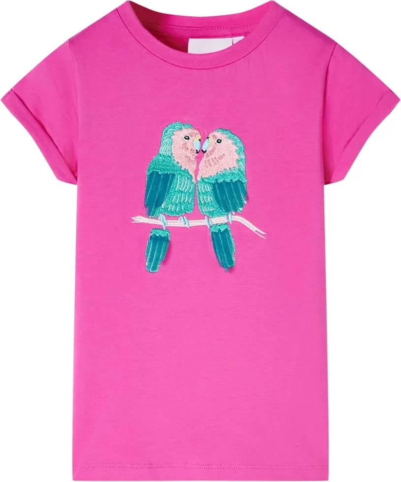 vidaXL Tricou pentru copii, roz închis, 116