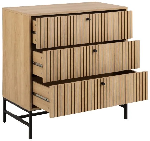 Comodă cu sertare OLIVIA, stejar