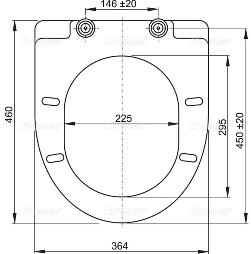 Scaun de toaleta, duroplast, SoftClose, alb 460x364 mm