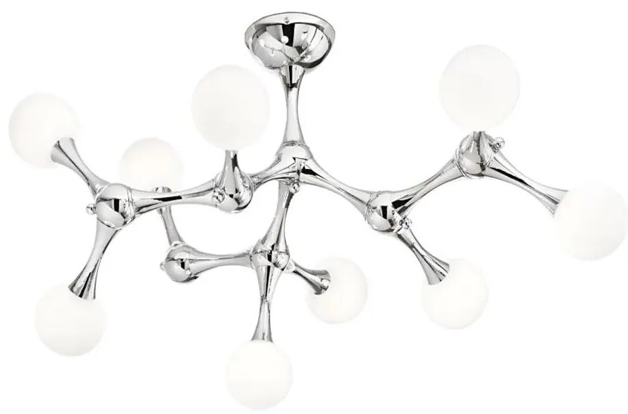 Lustră LED aplicată Ideal Lux NODINO 9xG9/3W/230V crom lucios/alb