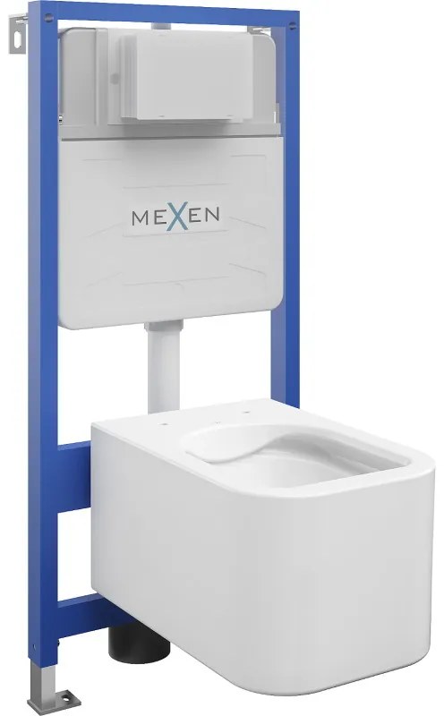 Mexen set WC încastrat cadru Felix Slim cu vas de toaletă  Elis, Albă - 6103391XX00